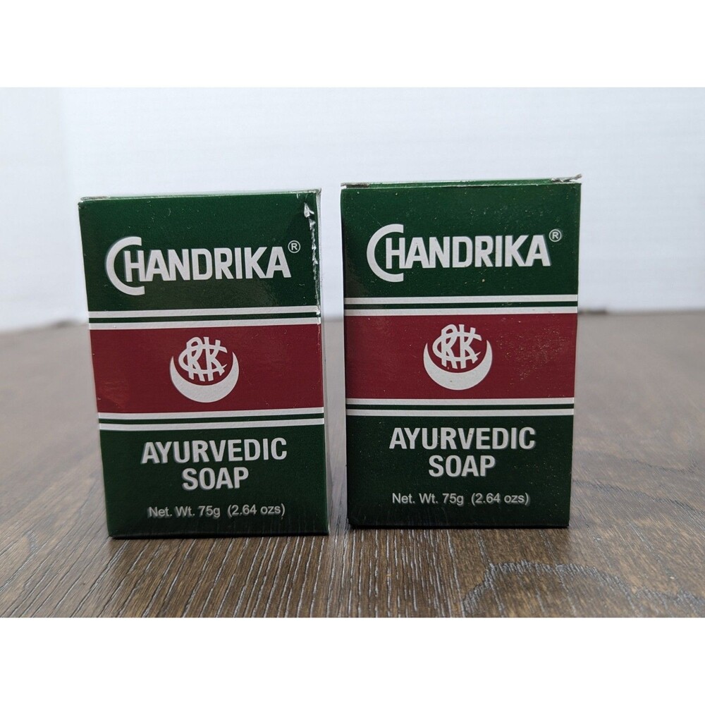 LOT OF 2 New In Box Chandrika Ayurvedic Soap Vegan All Skin Types Made In India